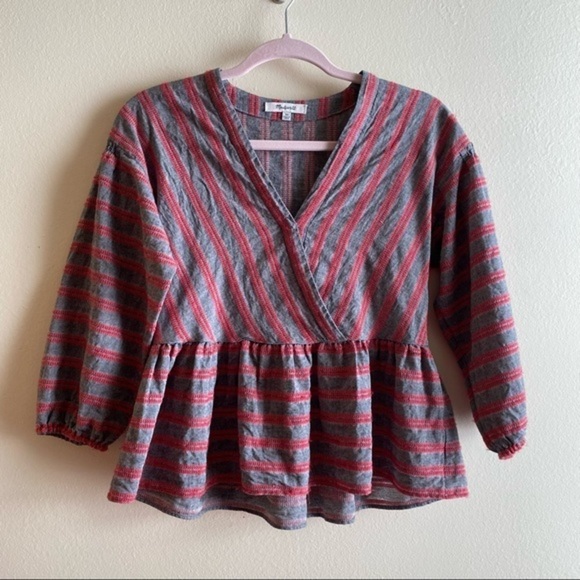 MADEWELL XS Peasant Top - Picture 1 of 8